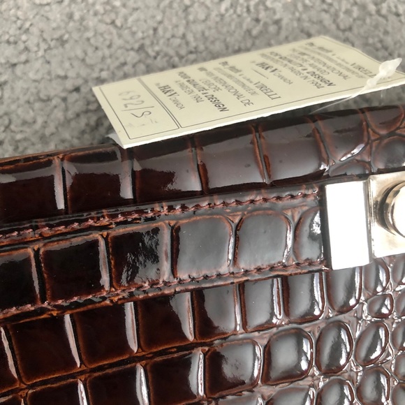 New CDN Fratelli brown croc patent leather bag CAD - Picture 11 of 11